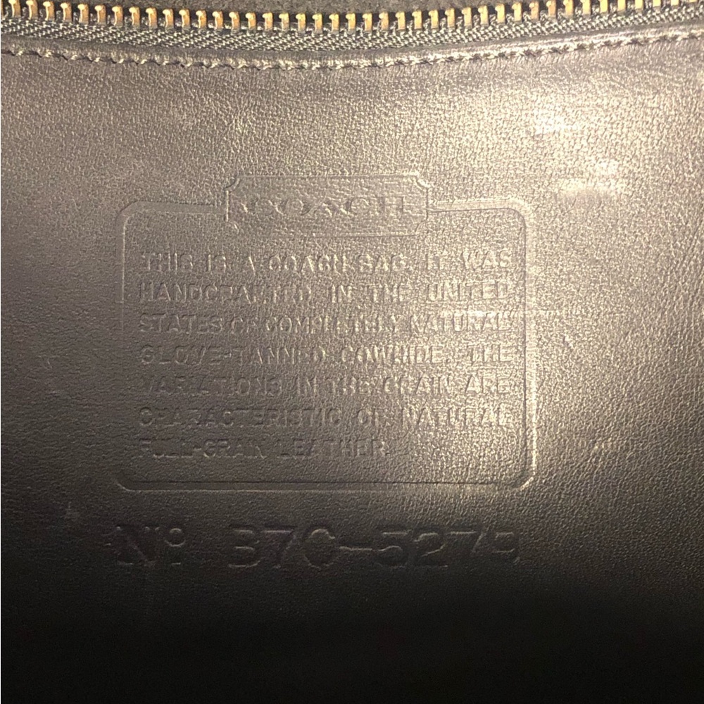 Vintage COACH Kensington Black Leather Briefcase with Dual Front Pockets Strap - Picture 7 of 15